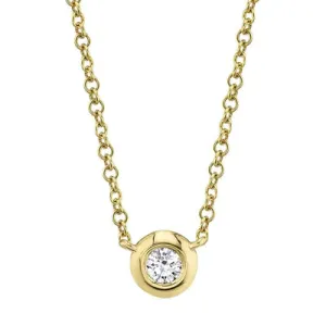 0.10ctw Diamond Bezel Necklace