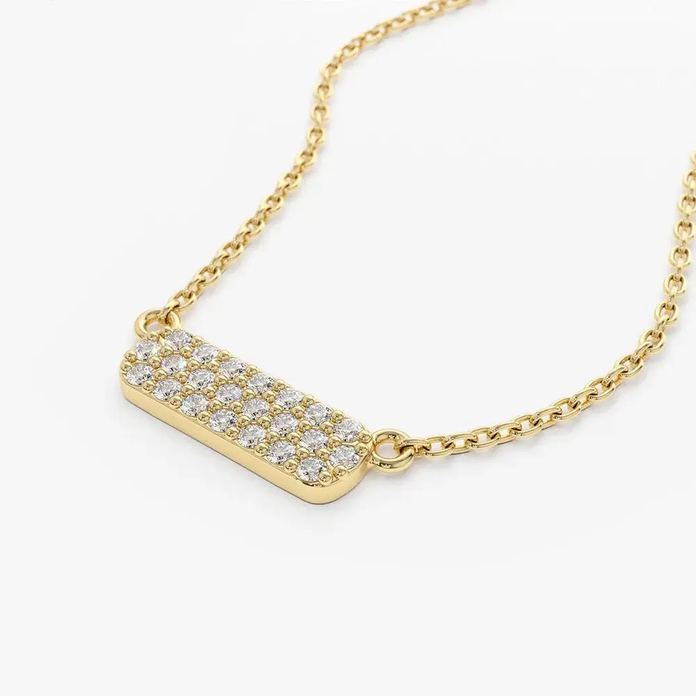 0.11CTW Diamond Bar Necklace