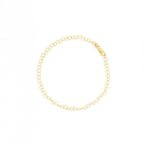 10K Gold Heart Chain Bracelet