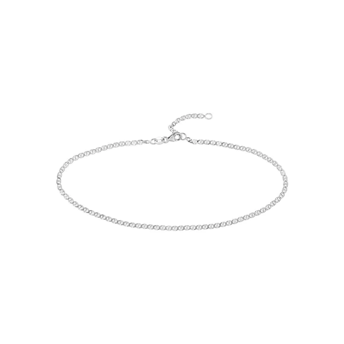 14K Gold Adjustable Flat Mariner Chain Anklet