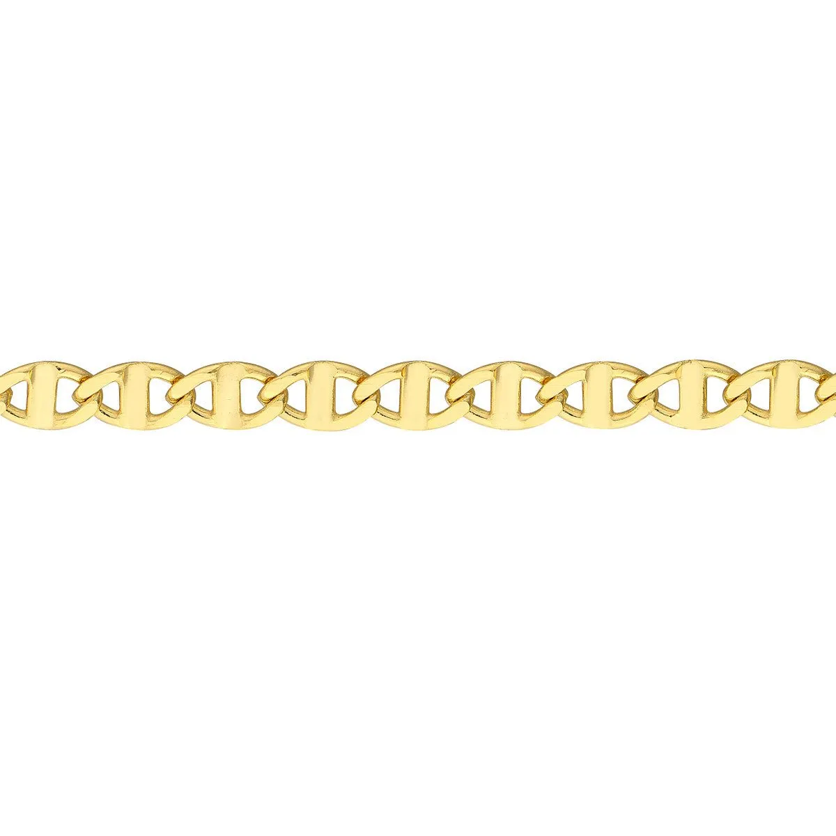 14K Gold Adjustable Flat Mariner Chain Anklet