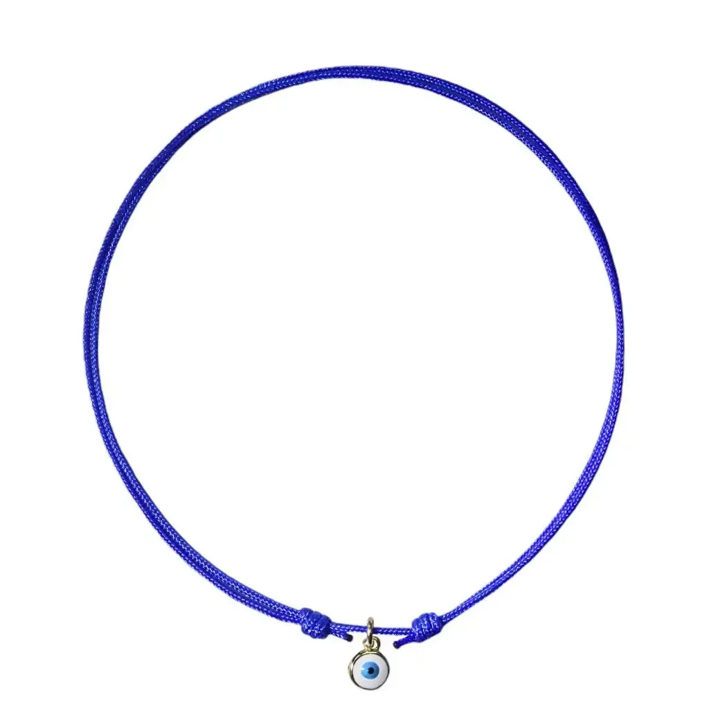 14K Gold Evil Eye Cord Anklet