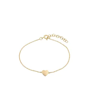 14k Gold Heart Anklet