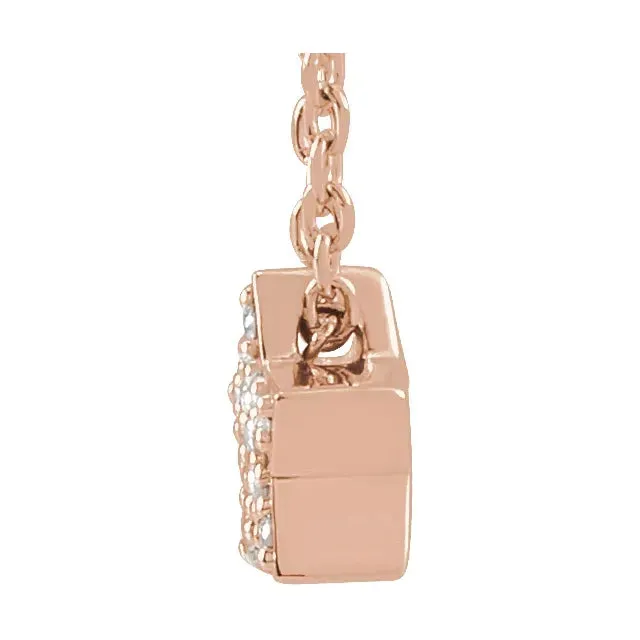 14K Rose Gold .04 CTW Natural Diamond Star Pendant