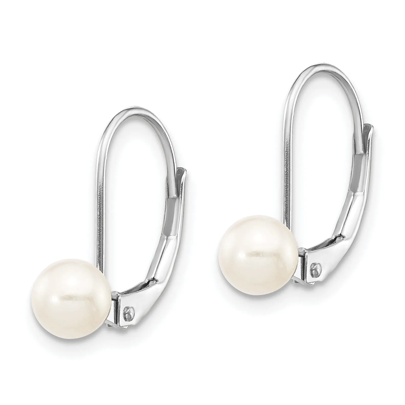 14k White Gold Freshwater Cultured Pearl Earrings