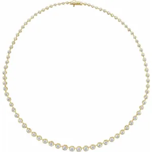 14K Yellow Gold 6 3/4 CTW Lab-Grown Diamond Graduated 16" Necklace