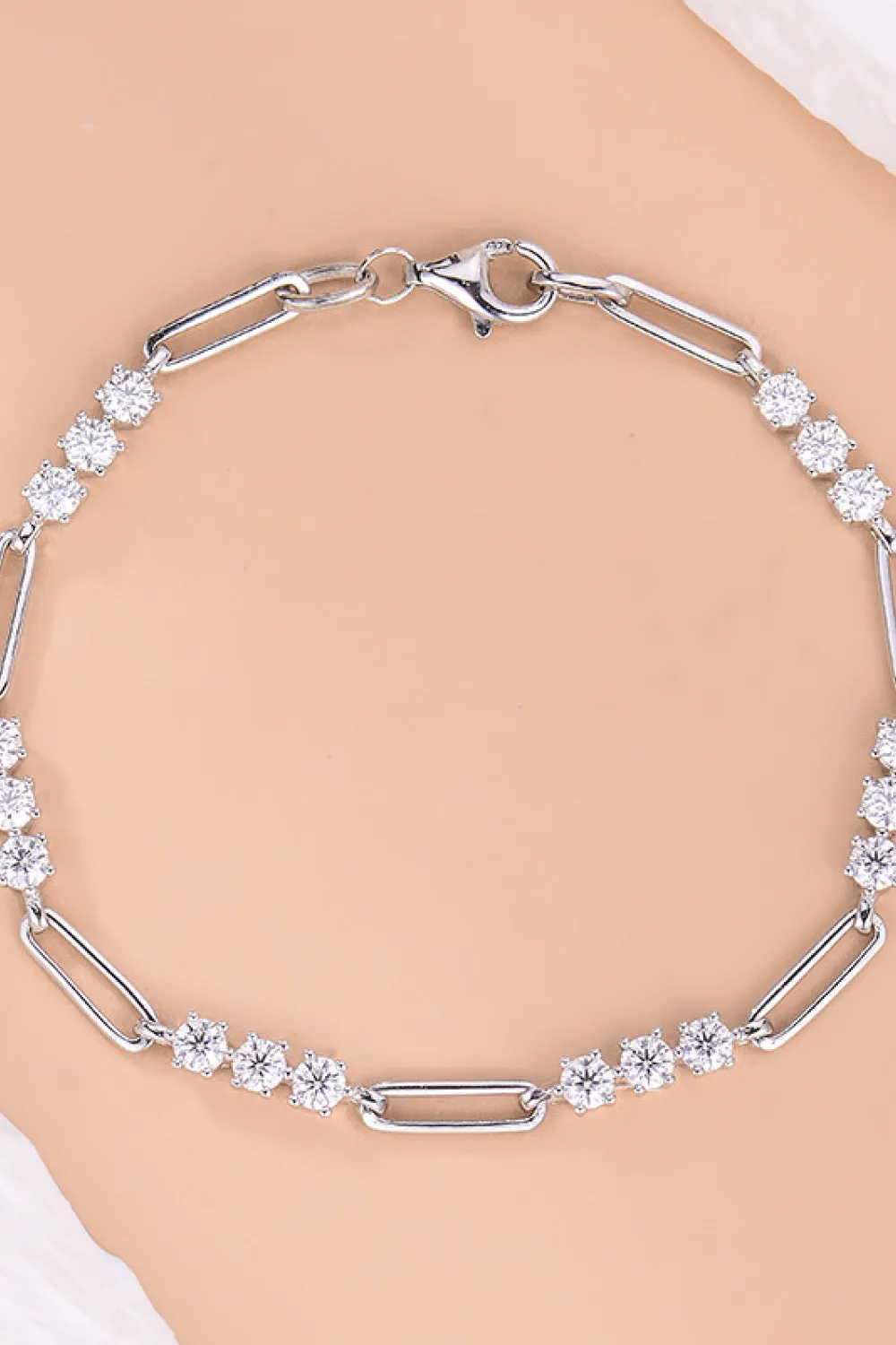 1.8 Carat Moissanite 925 Sterling Silver Bracelet