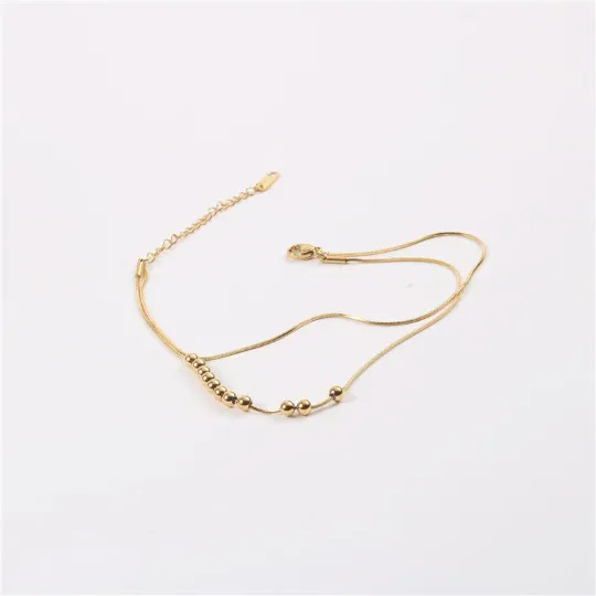 18K Gold-Filled Double Layered Anklet