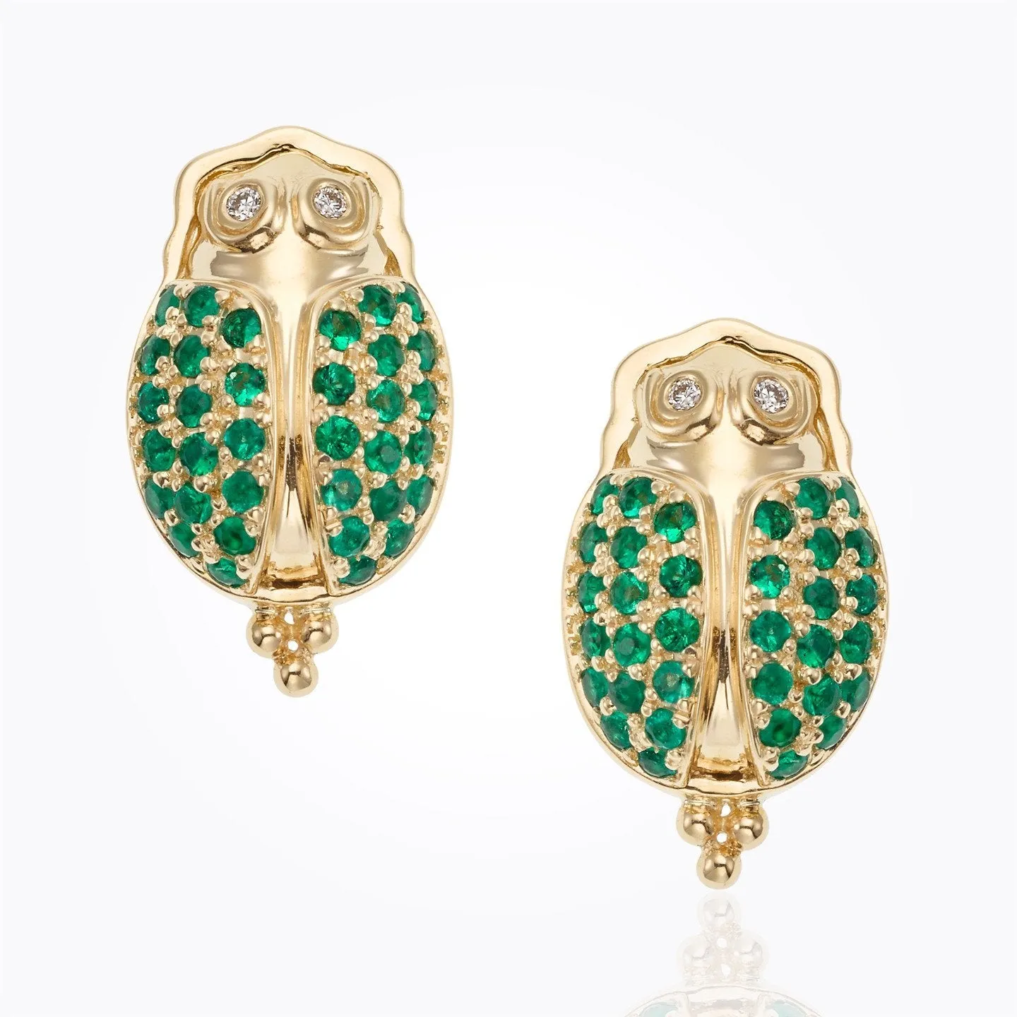 18K Scarab Earring