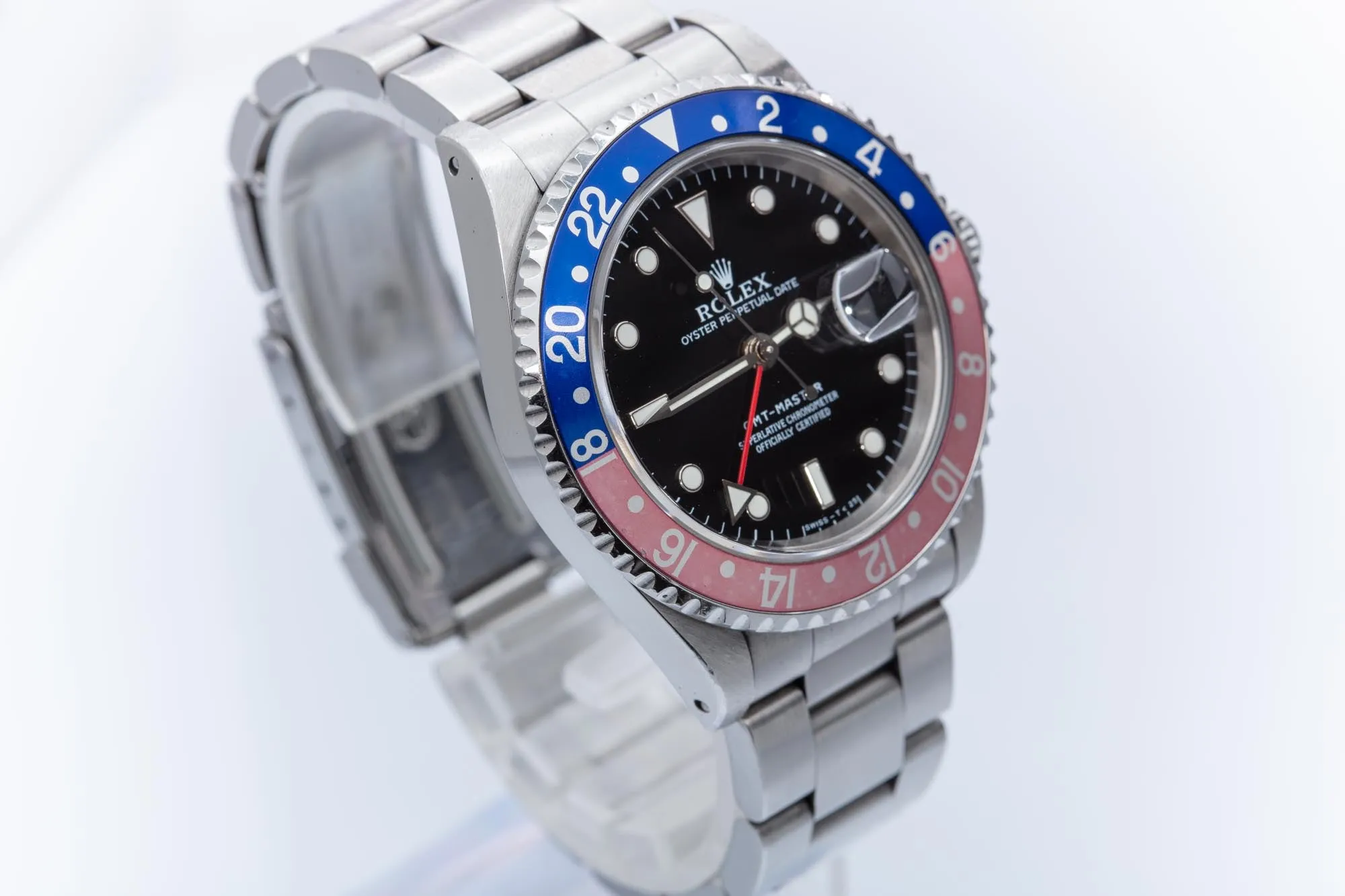 1997 Rolex GMT-Master 16700 Pepsi Insert with Full Caseback Sticker