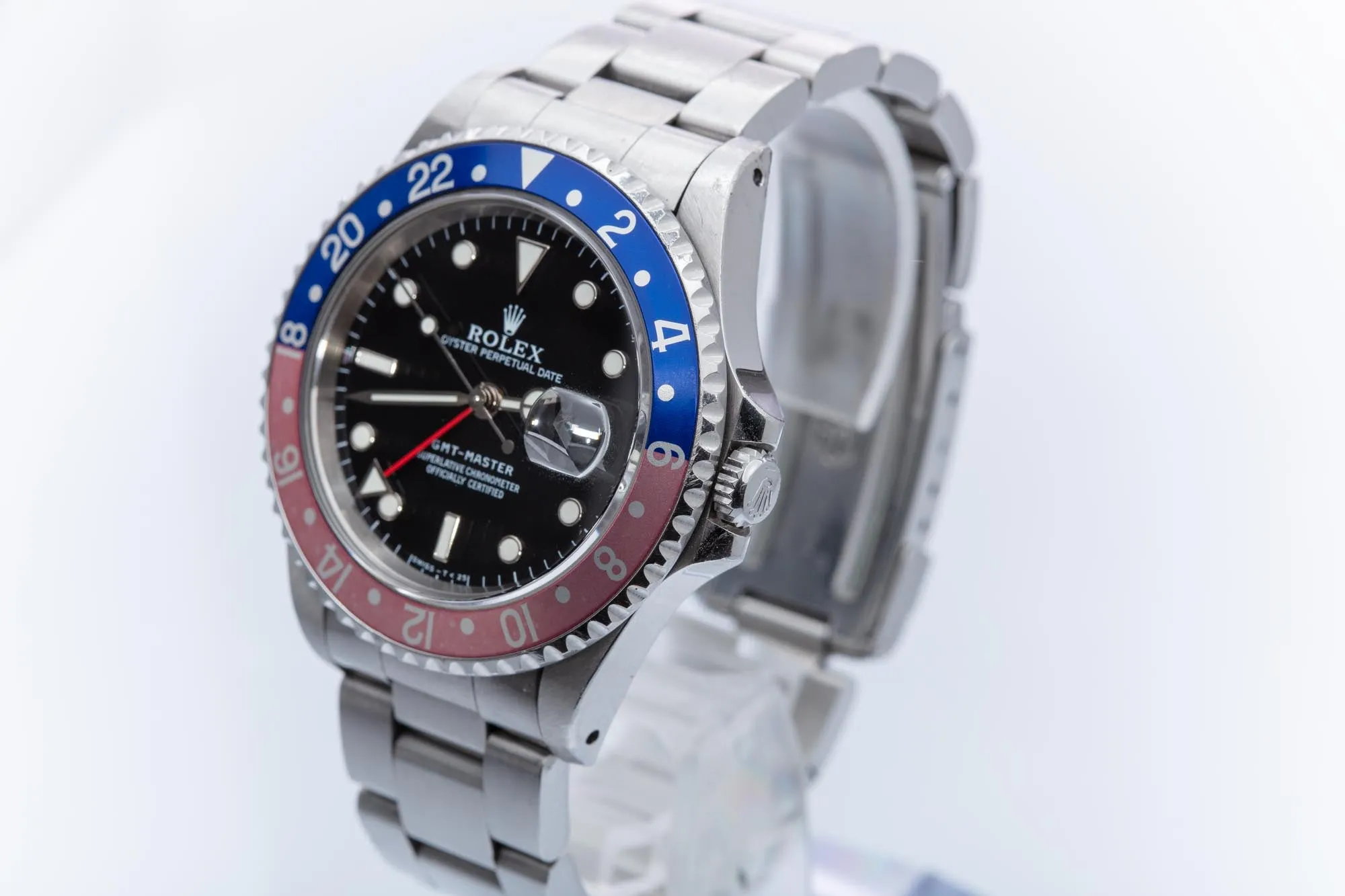 1997 Rolex GMT-Master 16700 Pepsi Insert with Full Caseback Sticker