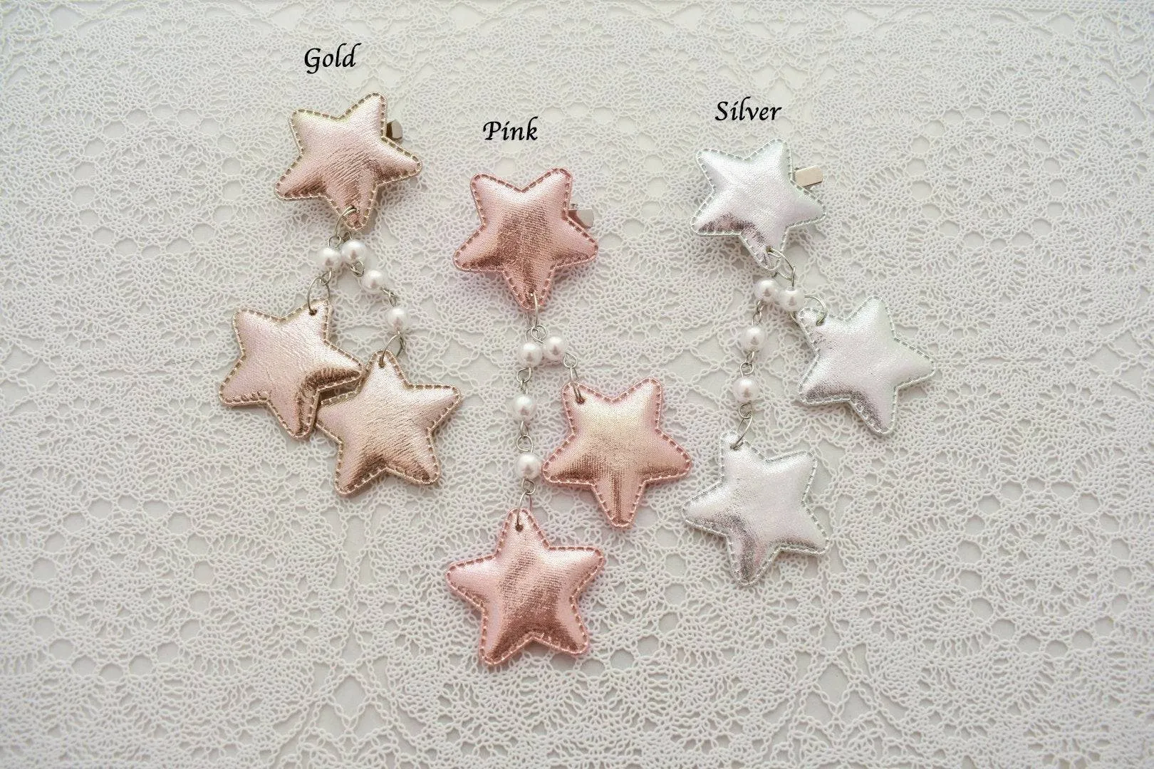 2-Way Metallic Star Clips (6 Colors)