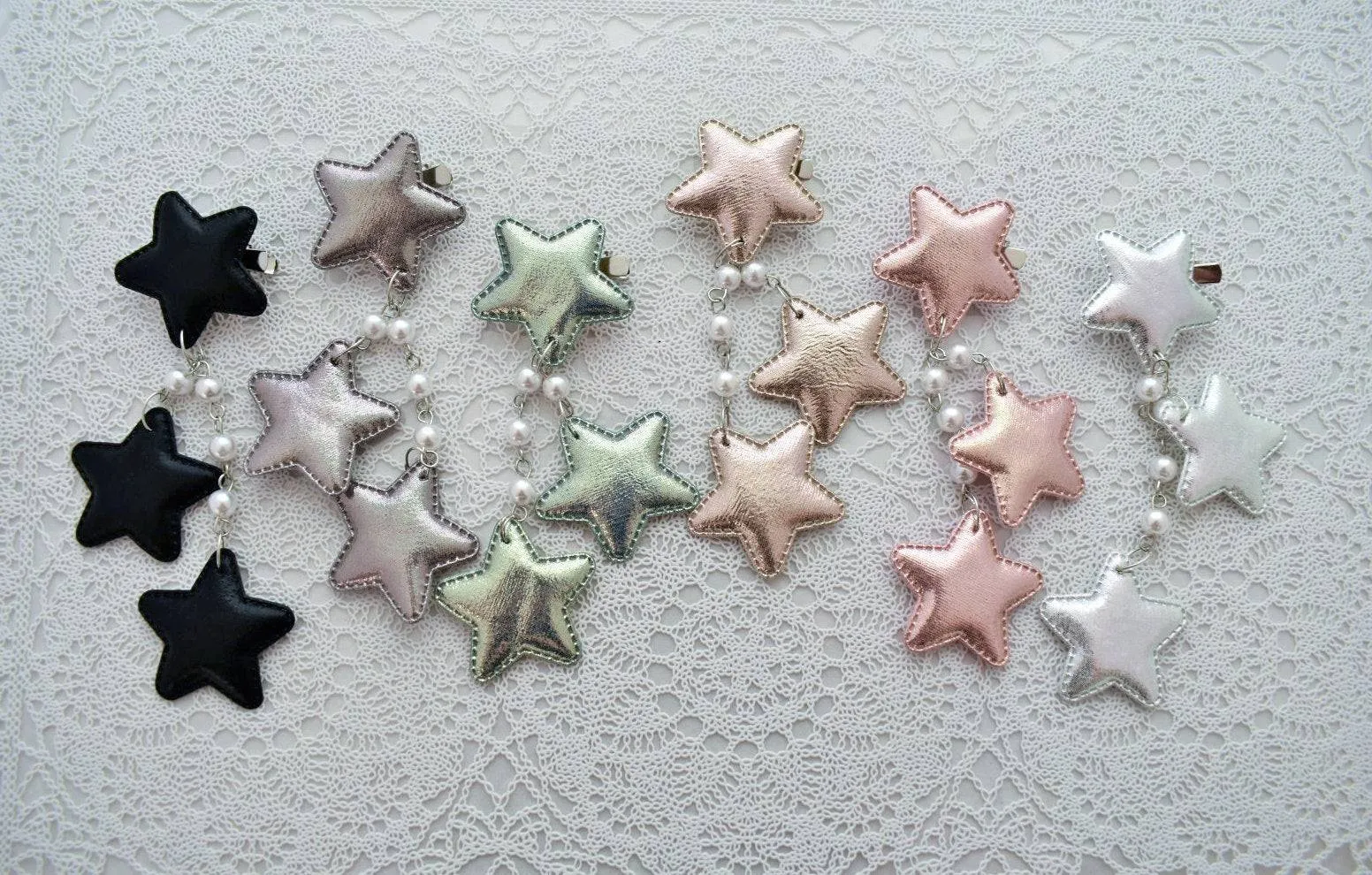 2-Way Metallic Star Clips (6 Colors)