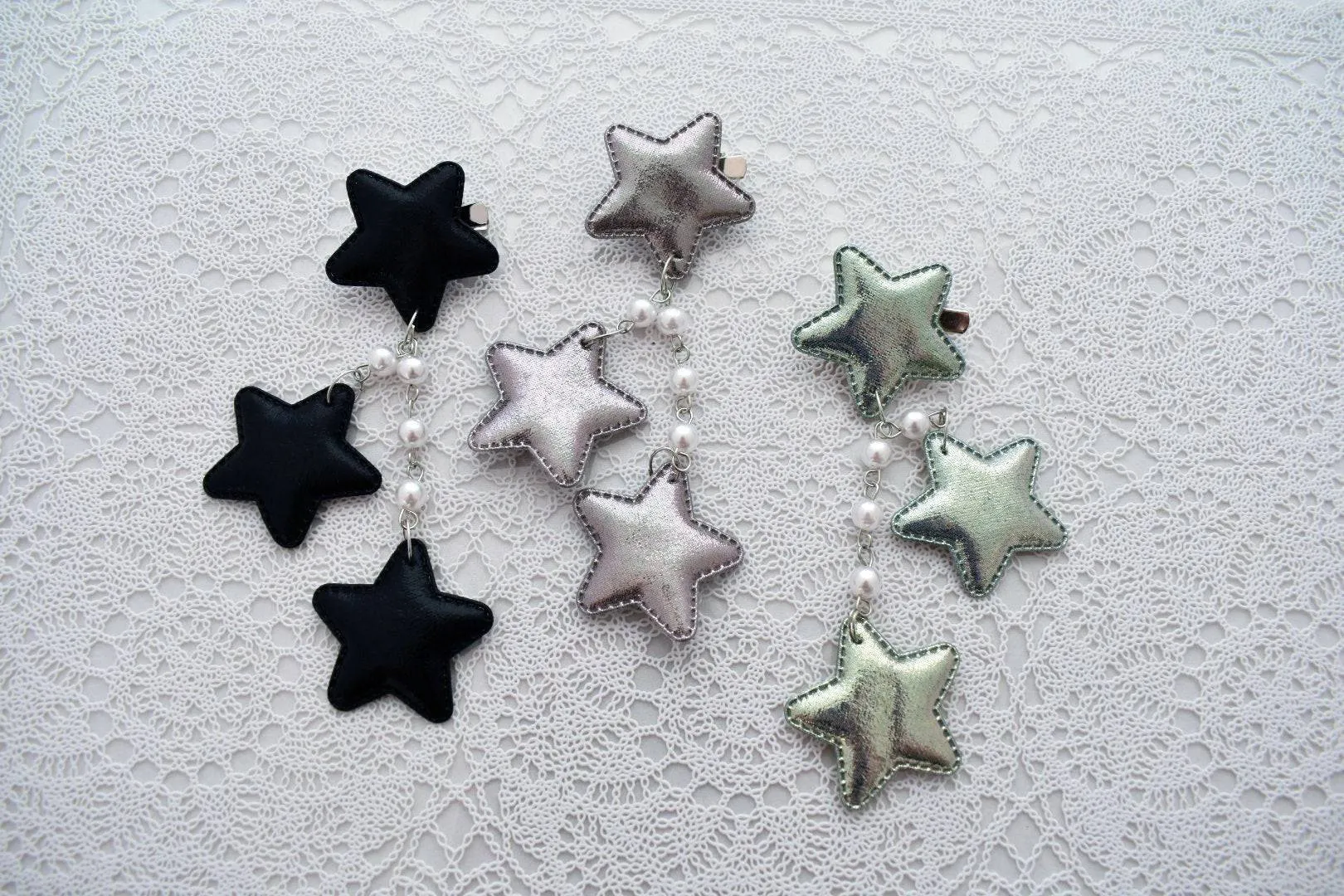 2-Way Metallic Star Clips (6 Colors)