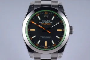 2011 Rolex Milgauss Green 116400 MINT with Box and Papers