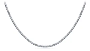 4 Prong Riviera Lab-Grown Diamond Necklace with 16.80 ct.(finished) 3.5mm