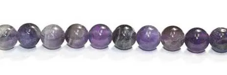 8mm Amethyst Round with 2.5mm Hole (aprox26)