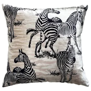 Amber Pillow, Ivory/Zebra