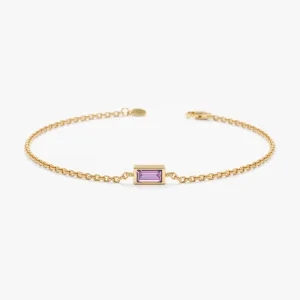 Amethyst Birthstone Bracelet, Teresa