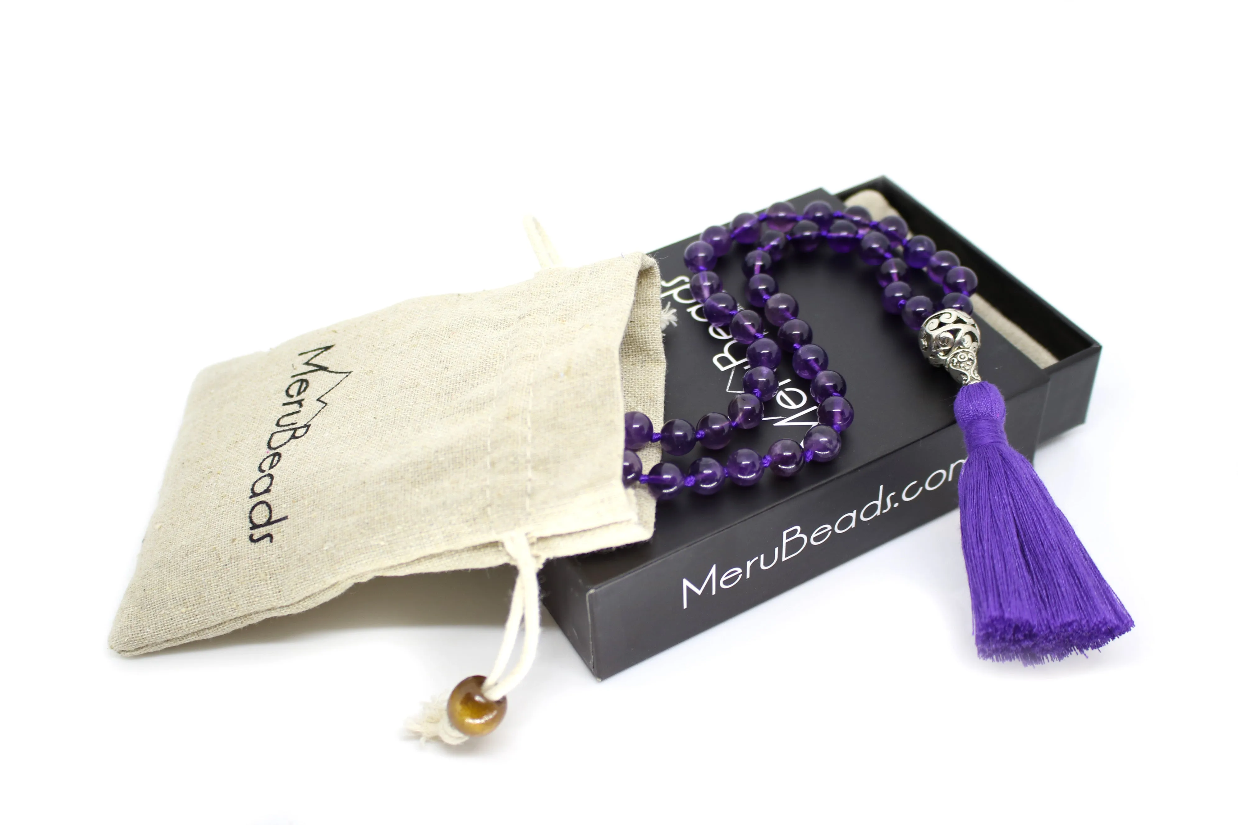 Amethyst Pocket Mala - 54 Beads Mini Mala