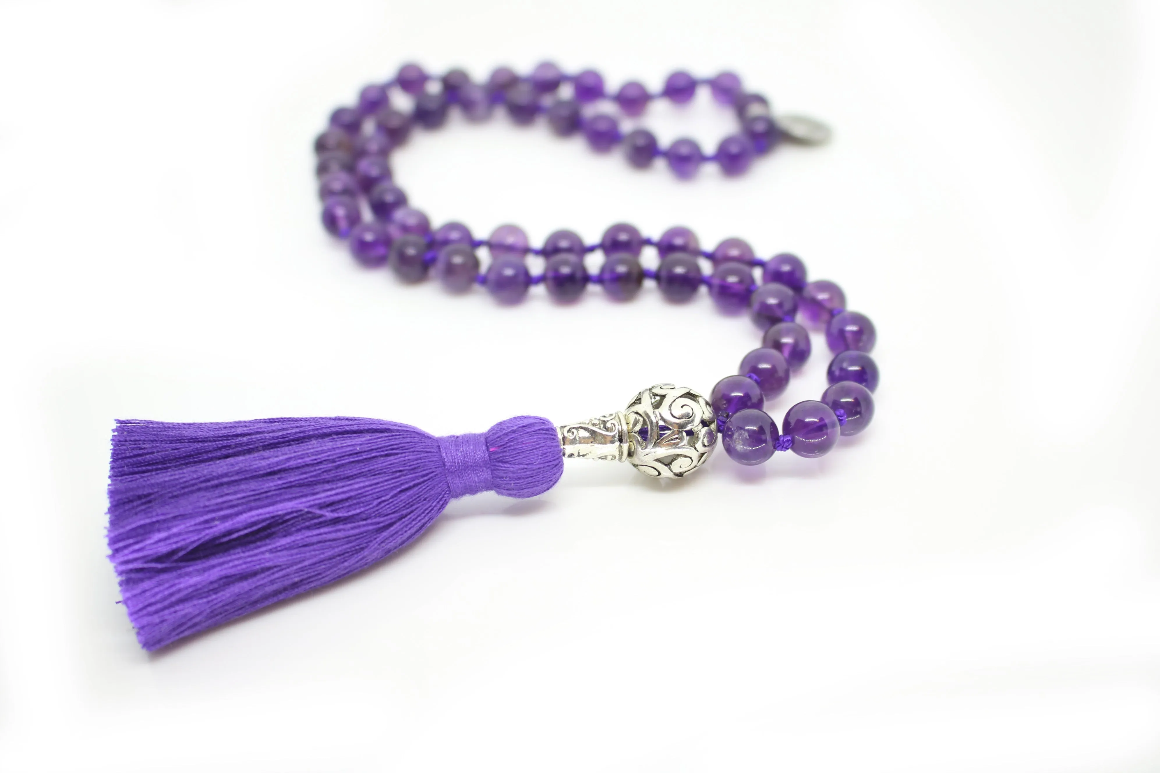 Amethyst Pocket Mala - 54 Beads Mini Mala