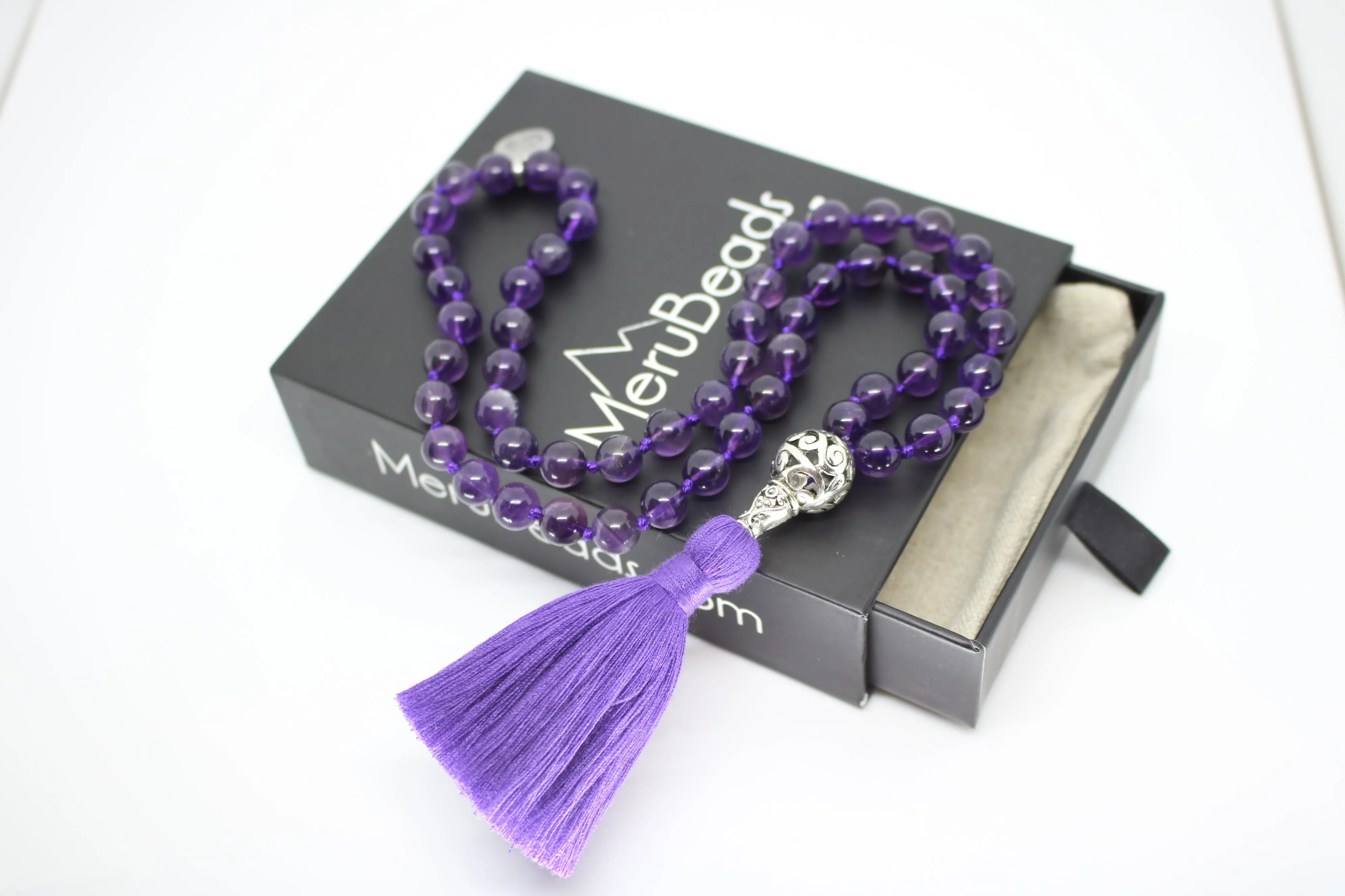 Amethyst Pocket Mala - 54 Beads Mini Mala