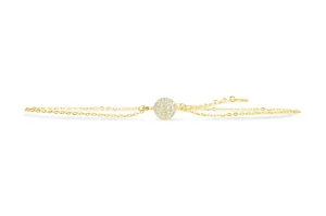 ANKLET - PAVE DISK (GOLD)