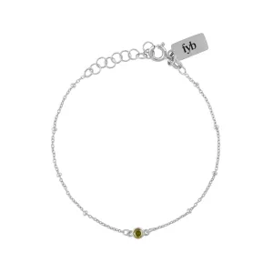 AUGUST BIRTHSTONE BRACELET SILVER