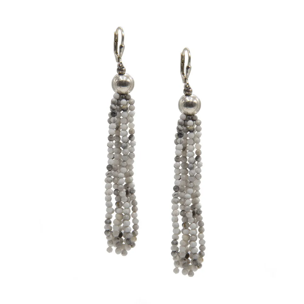 Avani, Howlite Chandelier Earrings