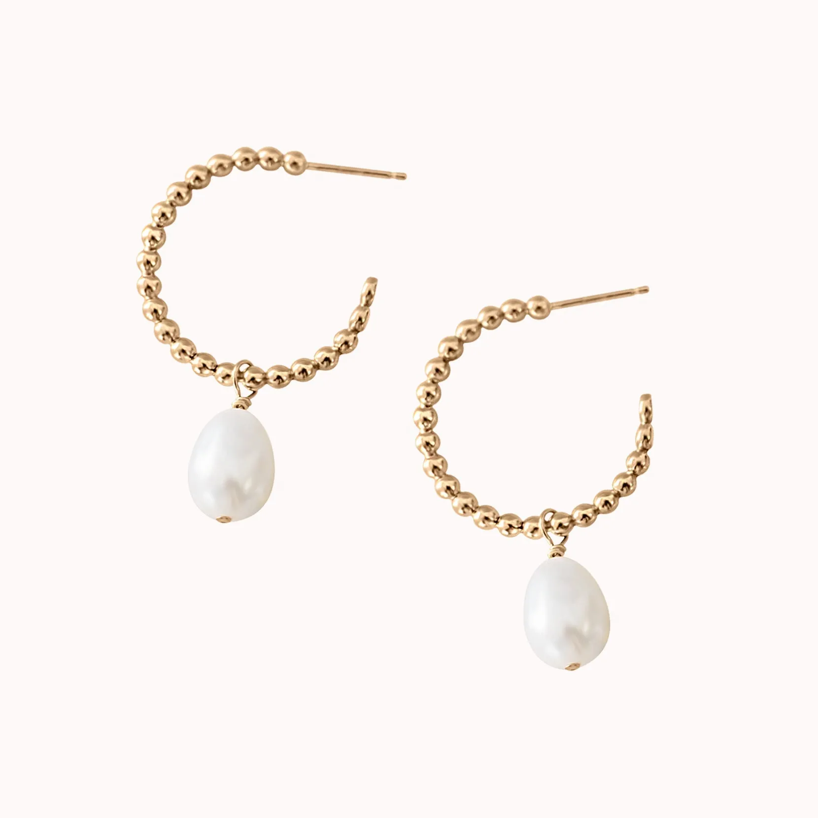 Avila Pearl Hoop Earrings