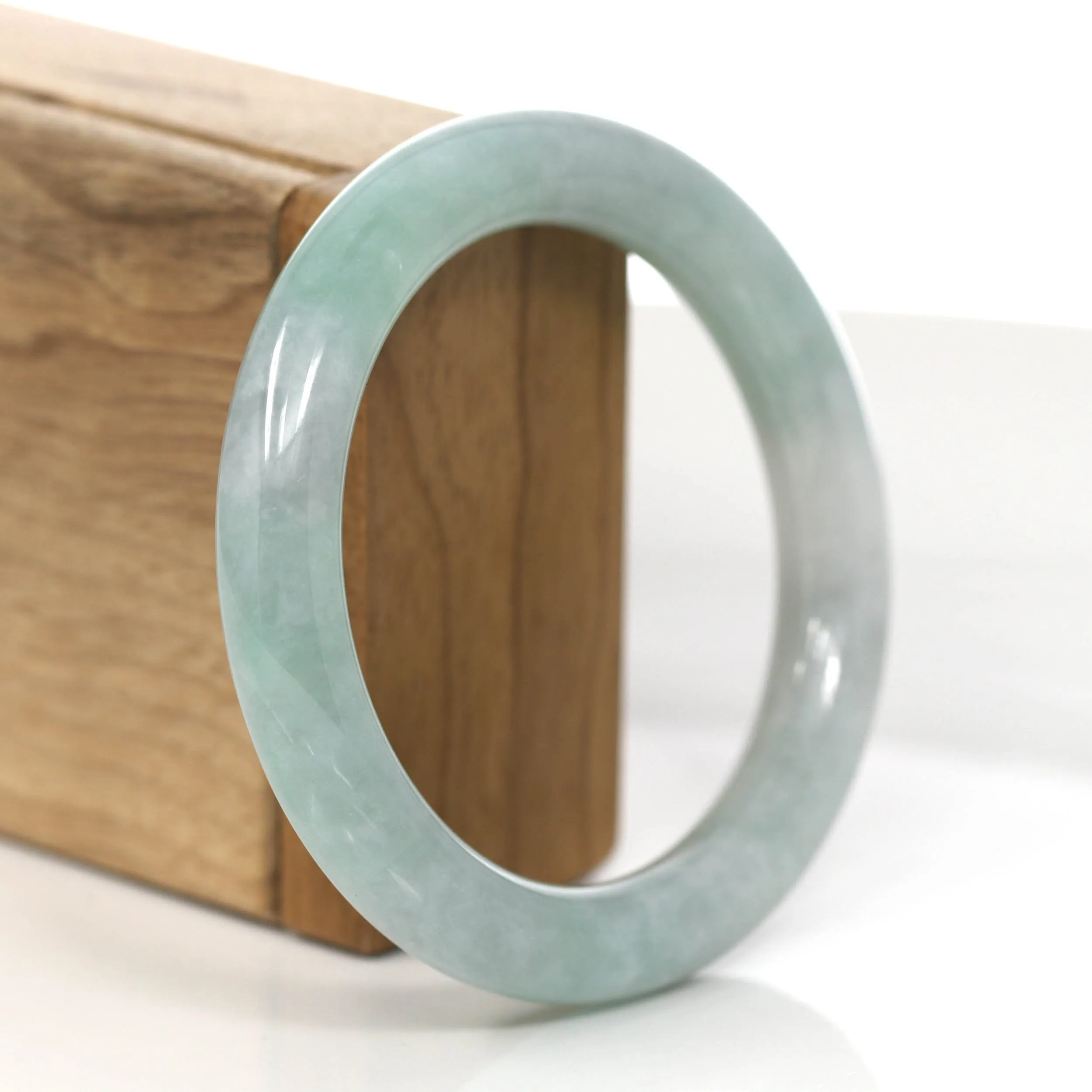 Baikalla Classic Real Jade Jadeite Bangle Bracelet ( 56.38 mm )#848