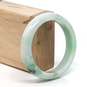 Baikalla™ "Classic Bangle" Genuine Burmese Green Jadeite Jade Bangle Bracelet (58.41 mm) #175