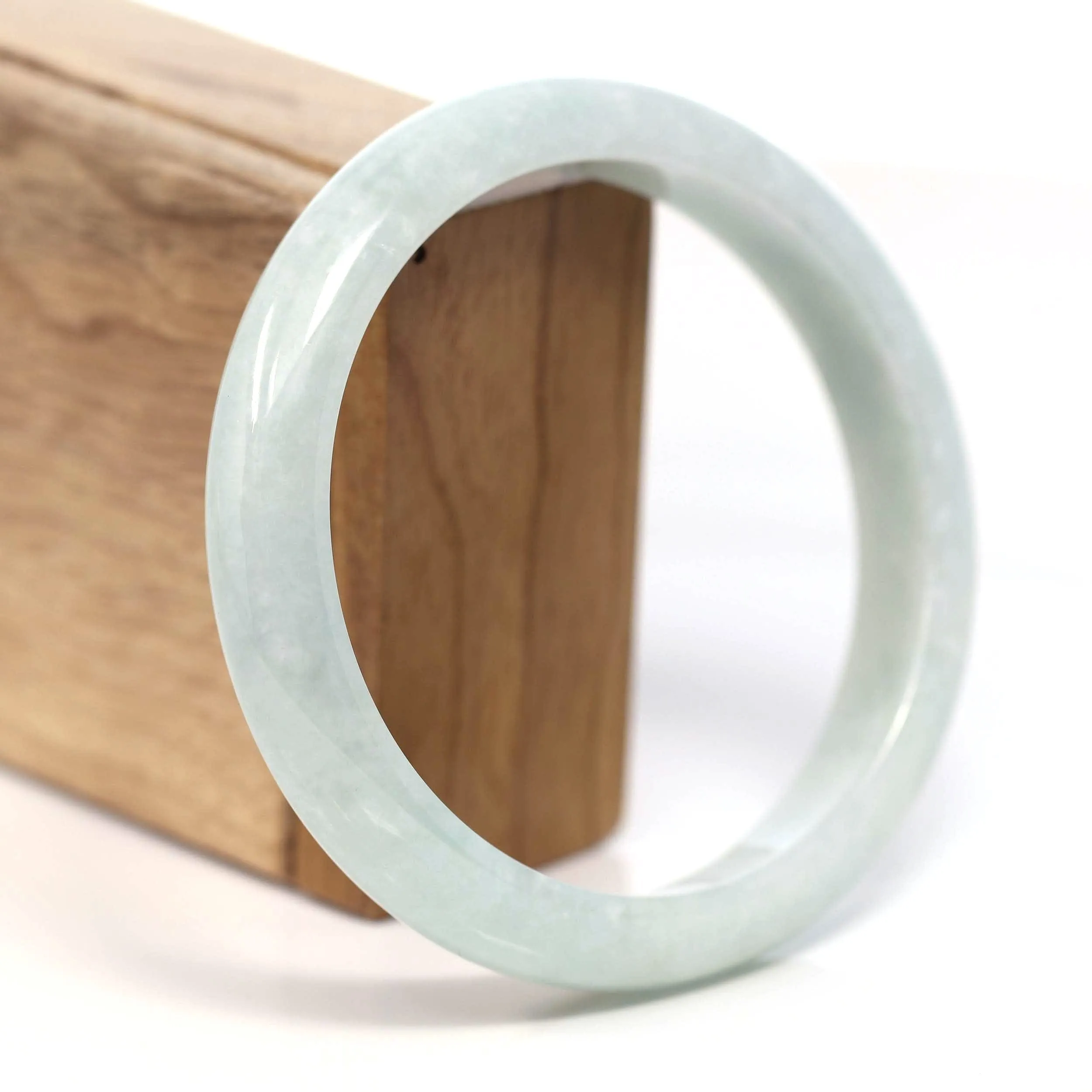 Baikalla™ "Classic Bangle" Genuine Burmese Jadeite Jade Bangle Bracelet (65.82mm) #T212