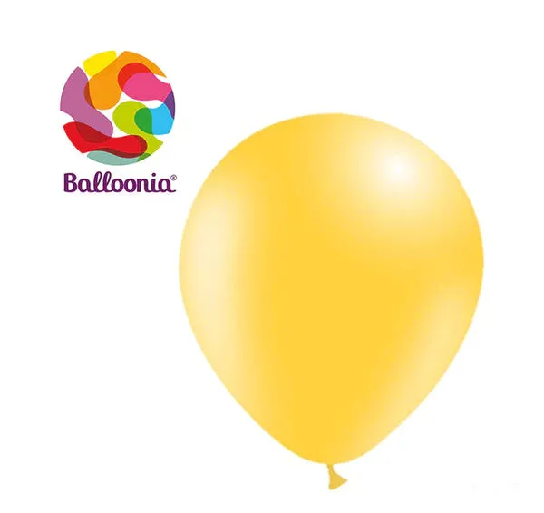 Balloonia 5" Balloon Pastel Latex Yellow 100CT