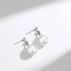 Baroque Drop Pearl & Cubic Zirconia Earrings