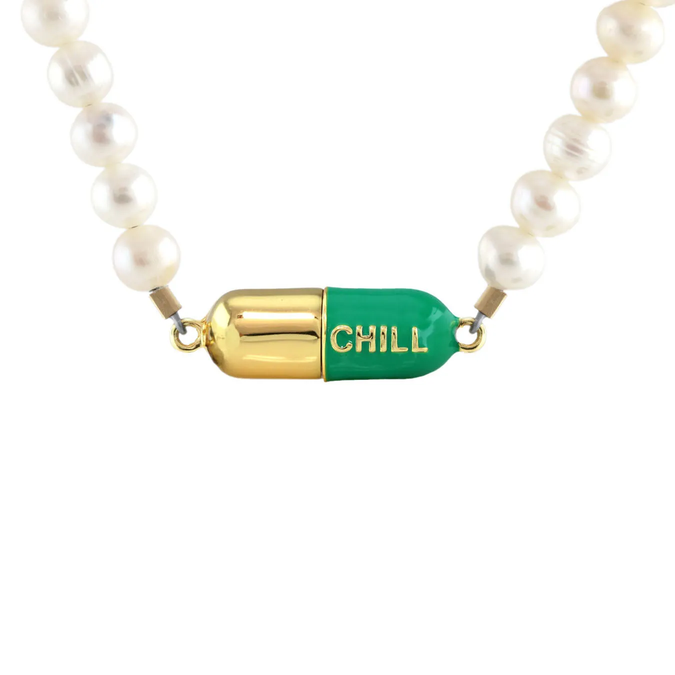 Big Chill Pill Pearl Necklace