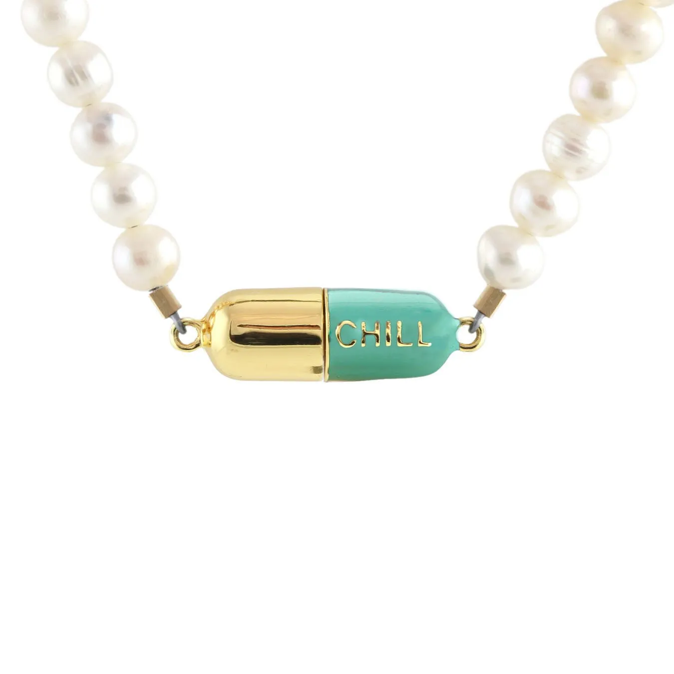 Big Chill Pill Pearl Necklace