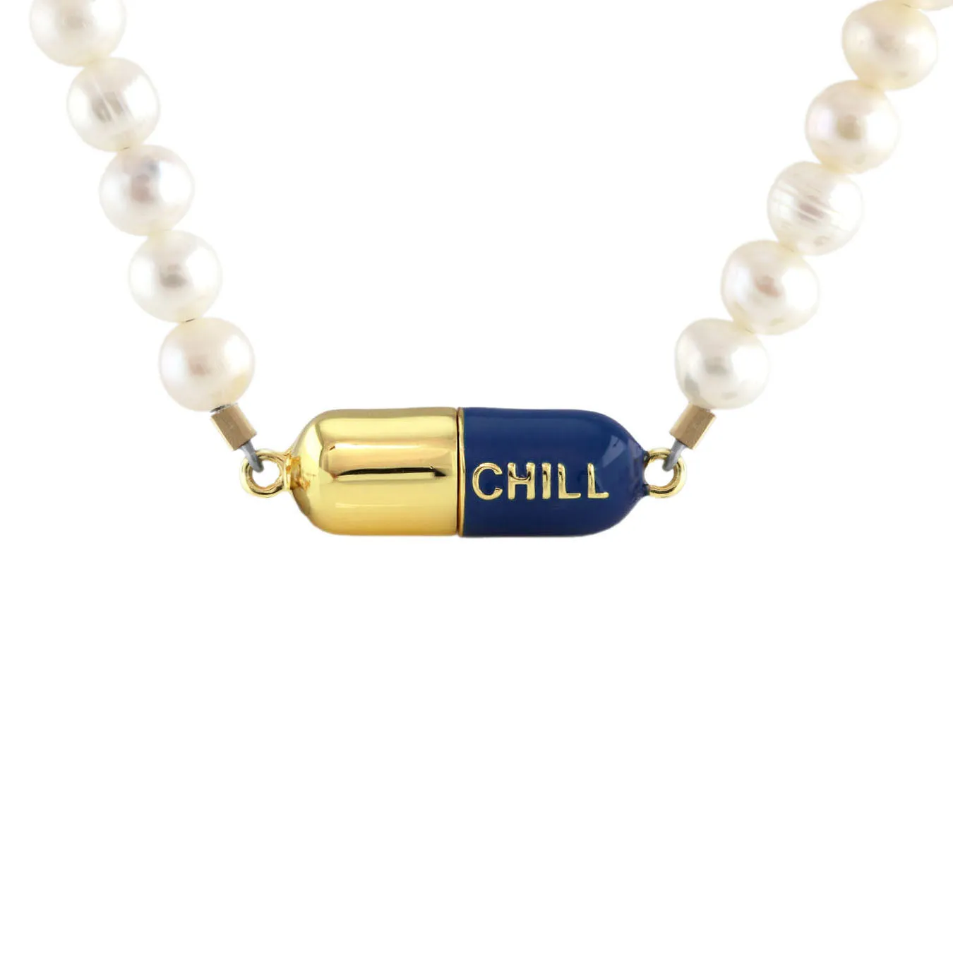 Big Chill Pill Pearl Necklace