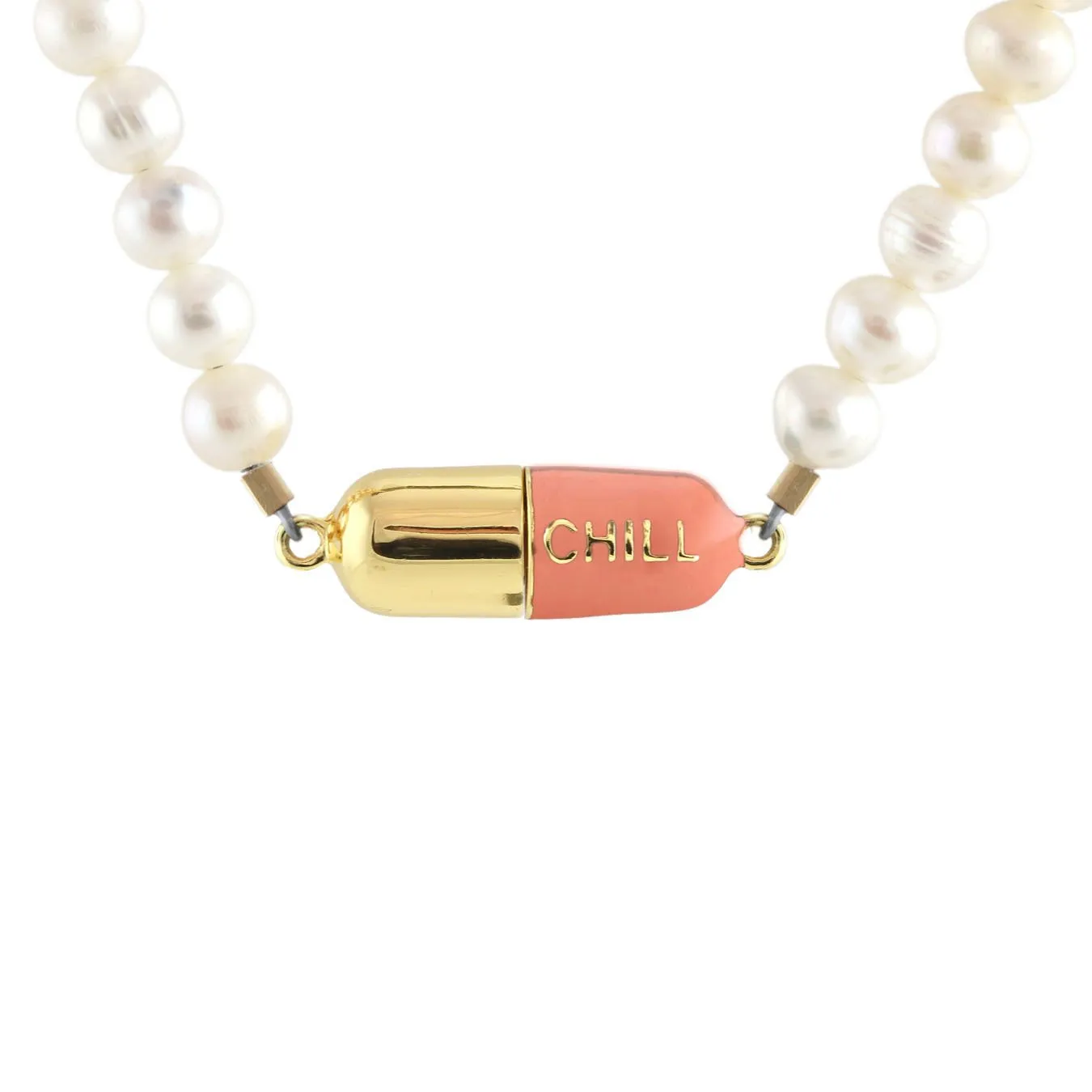 Big Chill Pill Pearl Necklace