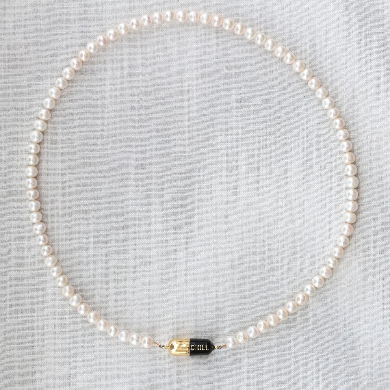 Big Chill Pill Pearl Necklace