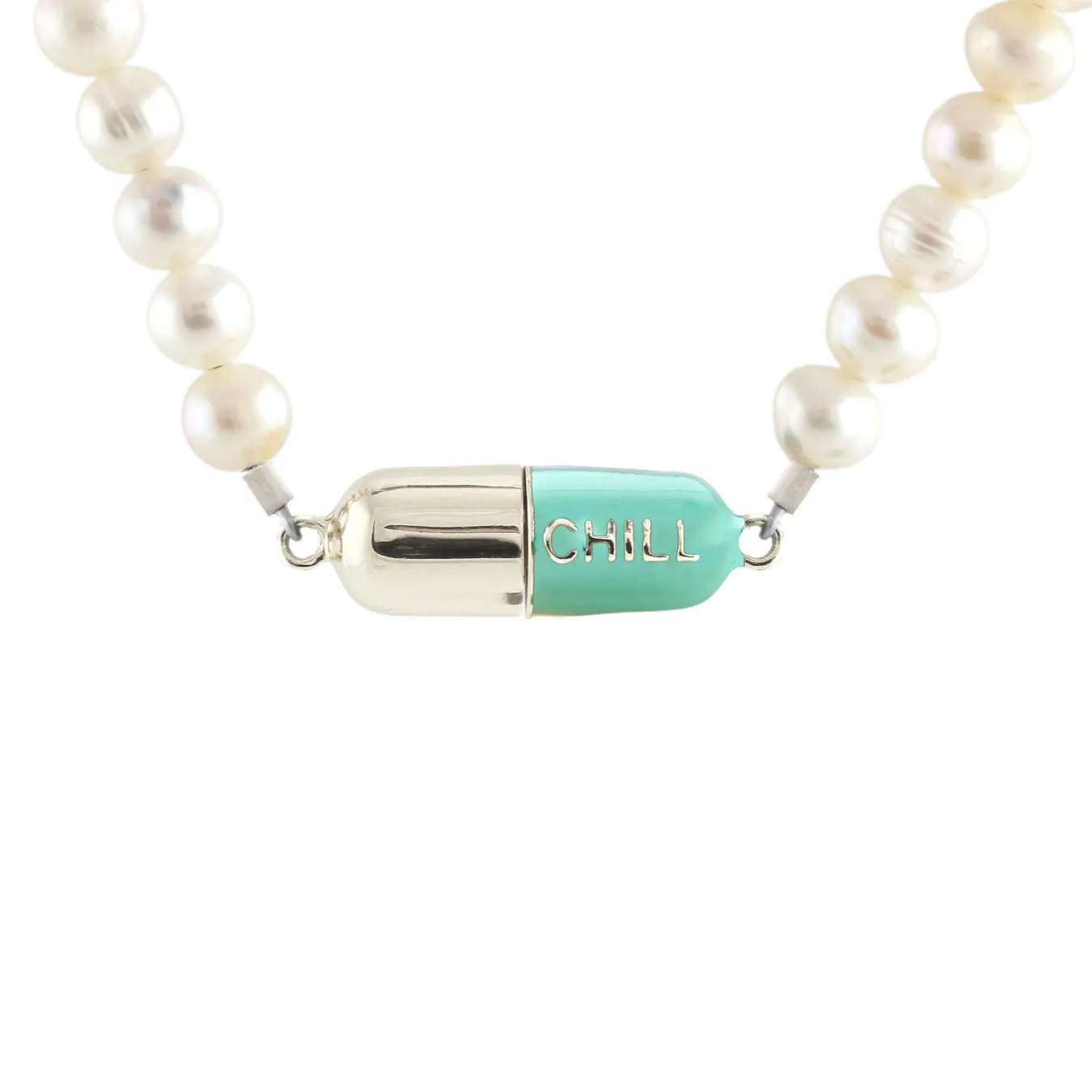 Big Chill Pill Pearl Necklace