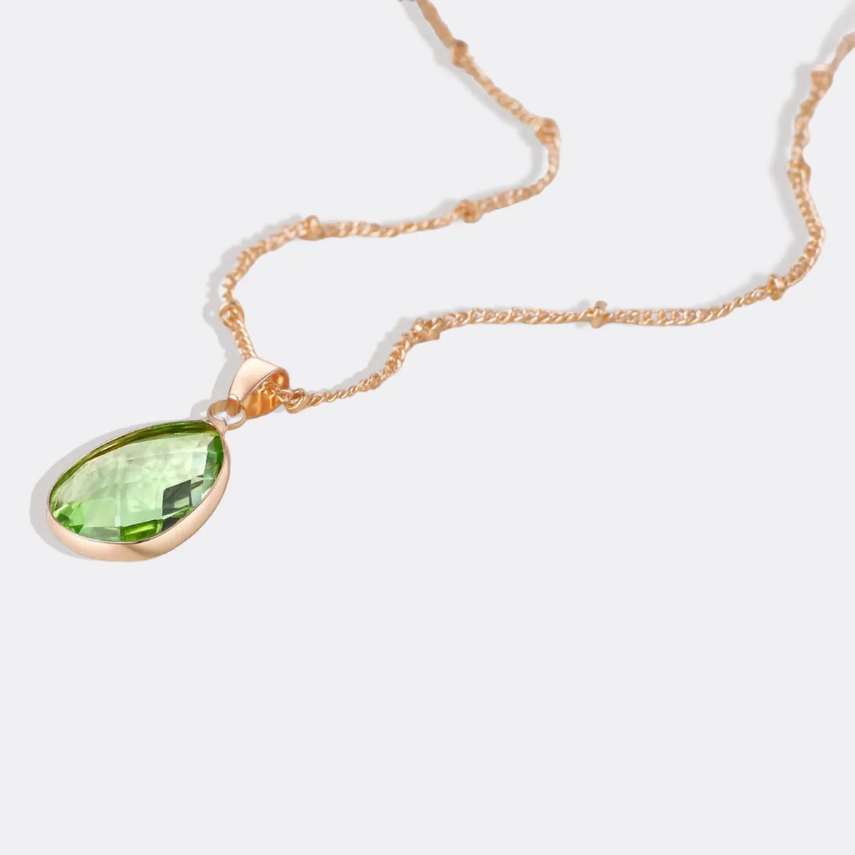 Birthstone Drop Pendant Necklace