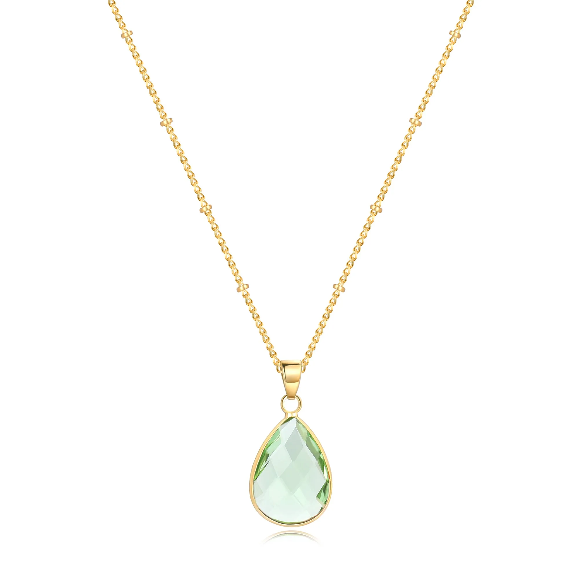 Birthstone Drop Pendant Necklace