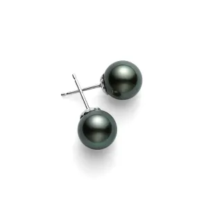 Black South Sea Pearl Stud Earrings