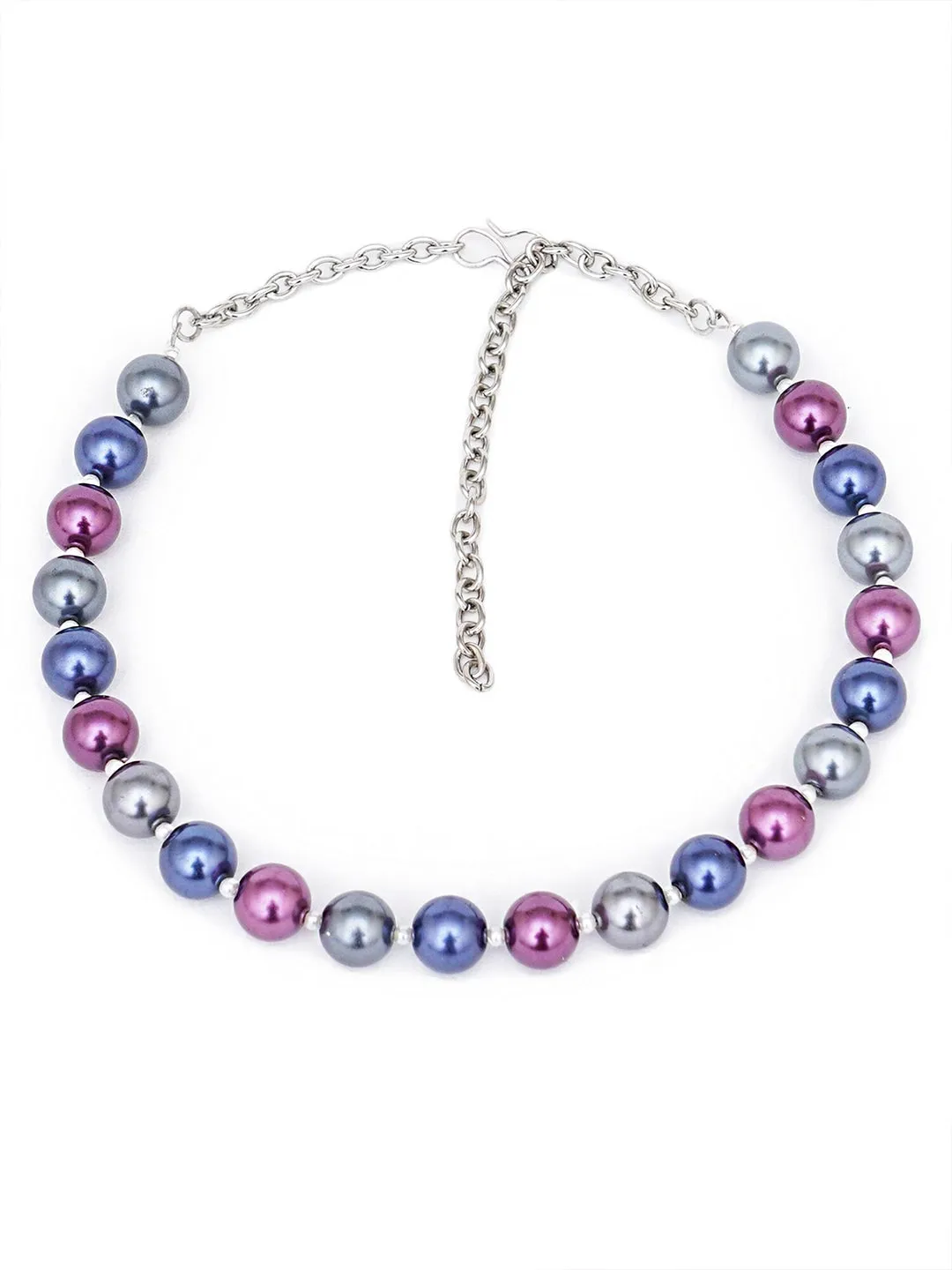 Blue & Purple Beaded Necklace