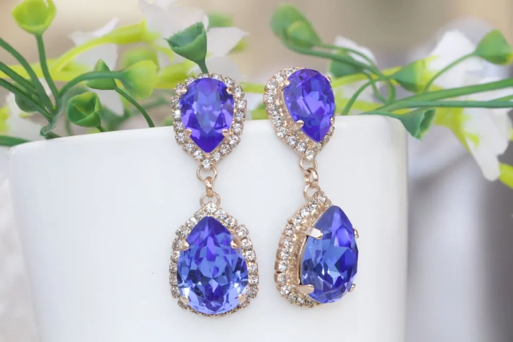 BLUE DANGLE EARRINGS