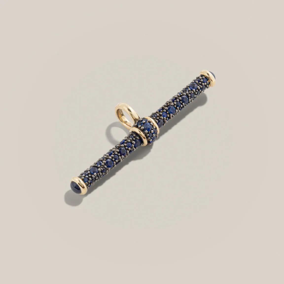 Blue Sapphire T-Bar Pendant