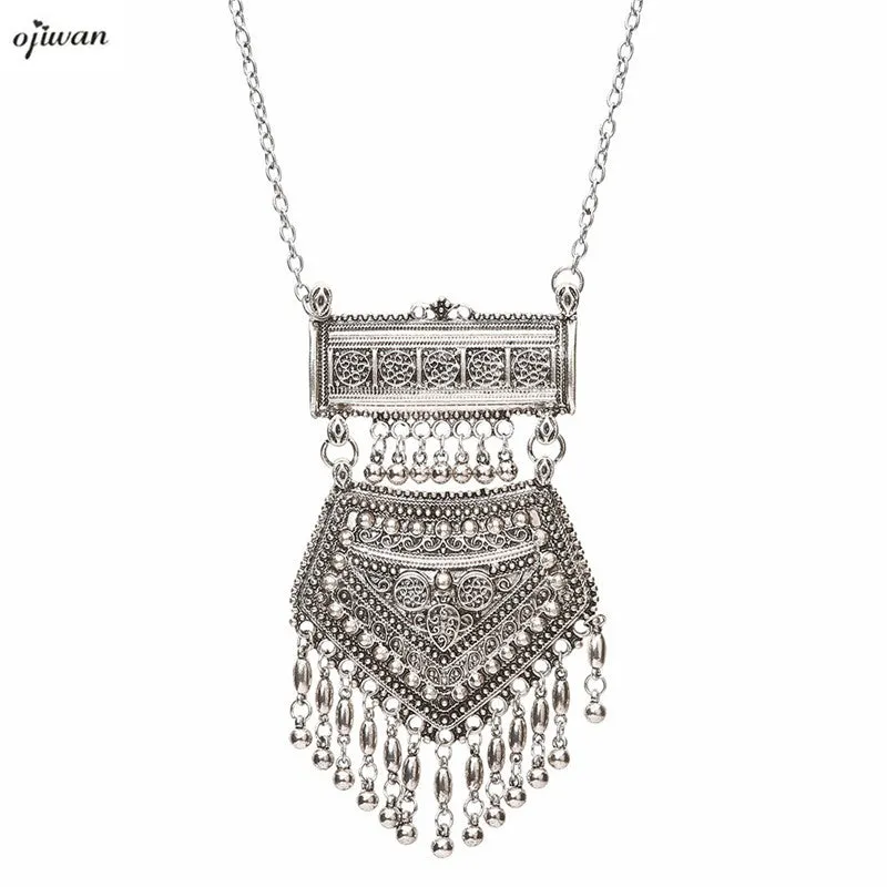 Boho Necklace Maxi Collier Plastron Ethnic Fringe Necklace Cowgirl Indian Native American Jewelry Navajo Online Shopping india