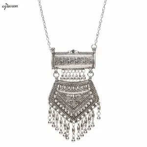 Boho Necklace Maxi Collier Plastron Ethnic Fringe Necklace Cowgirl Indian Native American Jewelry Navajo Online Shopping india