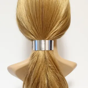 Brass Metal Curve Cuff Ponytail Hair Barrette Clip